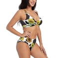 thumbnail image 2 of Rocae Sunflowers Country for Bikini Set for Women Two Piece Sexy High Swimsuits Split Crossover Bikini XX-Large, 2 of 9