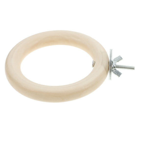 Worgeous Wood Bird Swing Round Bird Perch Toys Parrot Stand Cage Hanging Toy For Budgie Cockatiels Conures Finches Small Parakeets