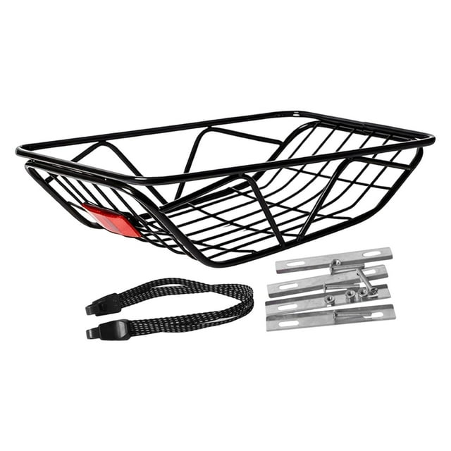 Almencla Bike Back Basket Sturdy Bike Cargo Rack for Carrying Groceries Bikes Camping wavy
