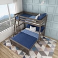 thumbnail image 6 of Max & Lily Solid Wood L-Shaped Bunk Bed, Twin over Full with Ladder for Kids, Clay, 6 of 13