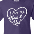 thumbnail image 4 of Inktastic I Love My Mom and Dad in White Chalk Heart Youth T-Shirt, 4 of 5