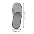 thumbnail image 2 of Raindrops Breathable Linen Slippers Grey Comfortable Thick Cushion Half Open Toe Home Use Pack of 10, 2 of 8