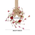 thumbnail image 3 of Valentines Day Wreath for Cabinet Front Door, 11" Red Pink Heart Wreath with Artificial Hearts & Berries,Valentine's Day Bow Wreaths for Wedding Window Home Wall Indoor Decor, 3 of 9