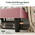 Amolife Queen Size Upholstered Platform Bed Frame, No Box Spring