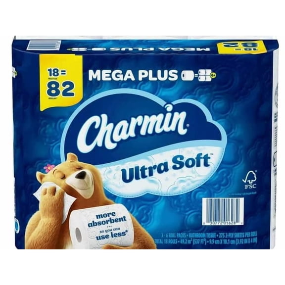Papel Higiénico Charmin Ultra Fuerte 18 Rollos Mega Plus