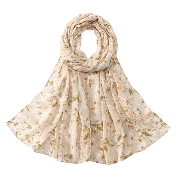 Elegant Thin Printed Scarf with Soft Drape Multi-Use Accessory for Beach, Office & Casual Outfits