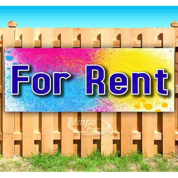 For Rent 13 oz Vinyl Banner With Metal Grommets