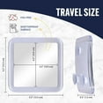 thumbnail image 5 of Mirrorvana Small Travel Shower Mirror - Fogless Shower Shaving Mirror with Triple Suction Cups, Anti-Fog & Shatterproof Stick On Shave Mirror for Bathroom and Travel - 5.3" x 5.3", 5 of 7
