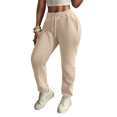thumbnail image 3 of Nestiefly Women's Plus Size Baggy Sweatpants High Waisted Drawstring Straight Leg Comfy Relaxed Joggers Lounge Pants Khaki M, 3 of 8