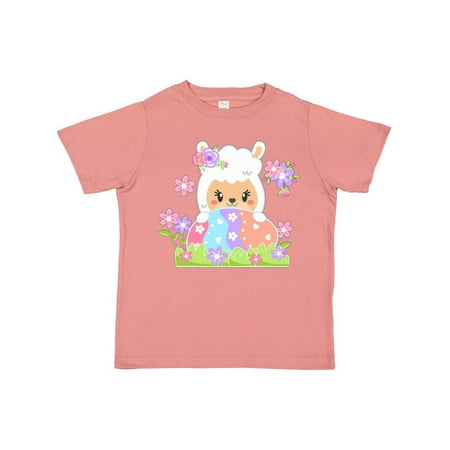 

Inktastic Cute Easter Llama with Spring Flowers and Egg Gift Toddler Boy or Toddler Girl T-Shirt