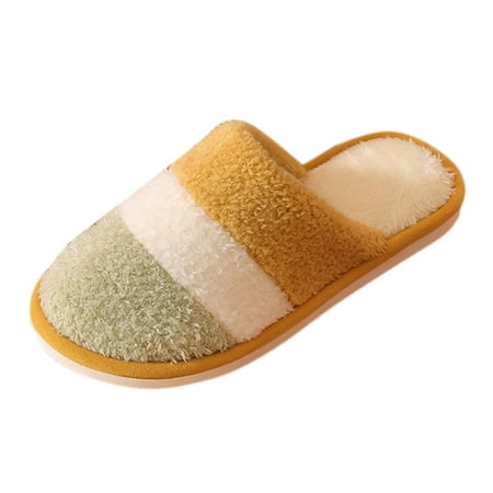 

Boniawe Womens Slippers For Women Slip On Warm Shoes Soft Plush House Slippers Flip Flop