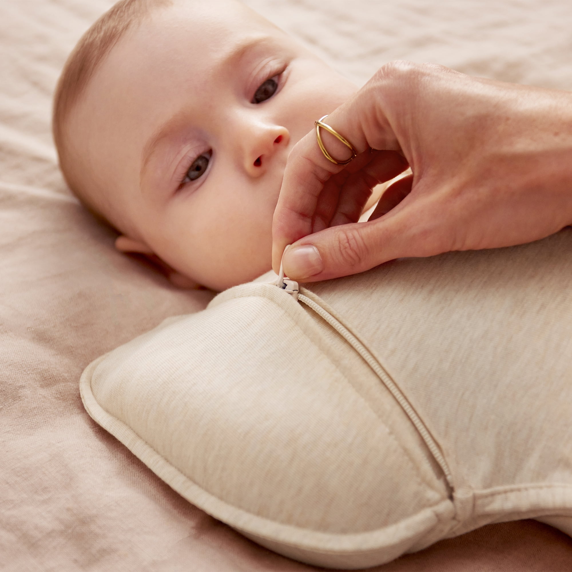 Love to Dream Swaddle UP Transition Baby Sleep Bag Fleece 1.5 TOG, Zip-Off Wings, Large 19-24 lbs, Oat Twigs