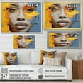 thumbnail image 4 of Designart "Vibrant Portrait Collage In Yellow And Blue" African American Art Floater Framed Canvas Art Print, 4 of 5