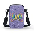 thumbnail image 2 of HELLHERO Zipper Sling Bag, Polyester Adjustable Crossbody Bag for Adults, Butterfly Letter Design, 2 of 7