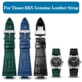 thumbnail image 2 of Correa de reloj de cuero genuino para la serie Tissot PRX con eslabón final Super Player T137.407 Correa de reloj de acero Pulsera marrón azul 12 mm, 2 of 5