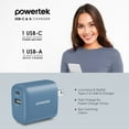 thumbnail image 5 of Liquipel Powertek Retro 20W Combo Wall Charger - Blue, 5 of 7
