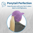 thumbnail image 6 of TrailHeads Ponytail Hat - Fleece Beanie for Women - Warm Winter Hat with Visor - Running, Hiking - Purple, 6 of 7