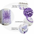 thumbnail image 6 of Eucalyptus Purple Bathroom Curtain 72 Inch Shower Curtain with Hooks, Stripes Bottle Flower Cactus Plant Waterproof Polyester Bath Curtain Washable Bathtub Curtain 60''x 72'', 6 of 6
