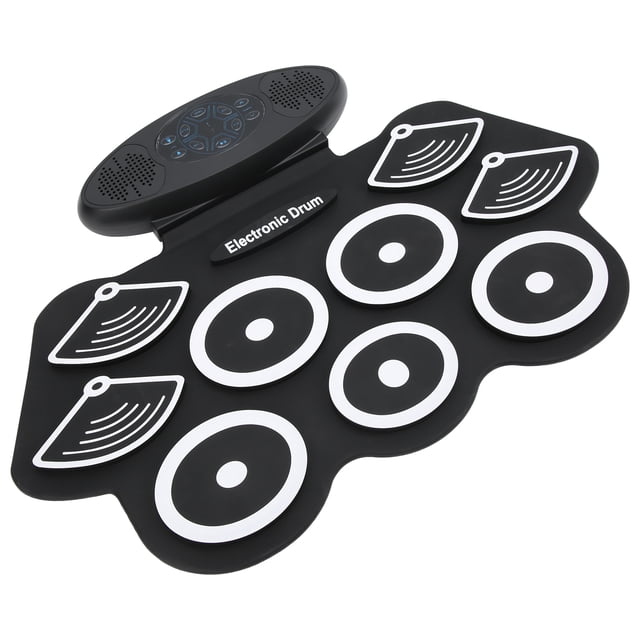 Batería electrónica ANGGREK portátil plegable para grabar juegos de batería electrónica para practicar