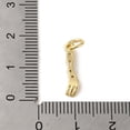 thumbnail image 3 of Brass Micro Pave Clear Cubic Zirconia Pendants Cadmium Free & Nickel Free & Lead Free Real 18K Gold Plated Fork 16x3.7x2.4mm Hole: 3.2mm, 3 of 3