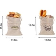 thumbnail image 2 of Sacs à Pain en Lin Naturel Lot de 2 Lin Lin pour Pain Fait Maison Sacs de Rangement Alimentaires Réutilisables Sacs à Pain Réutilisables, 2 of 2