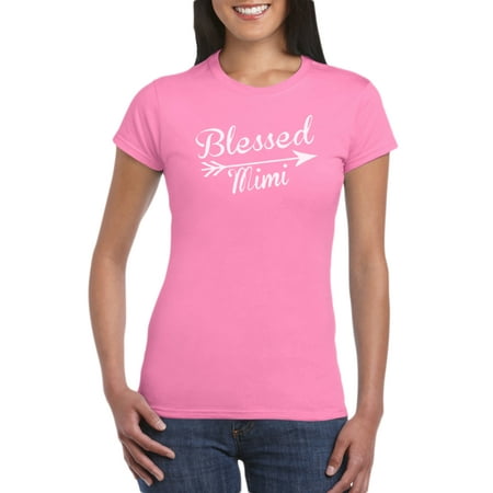 Blessed Mimi T-Shirt Gift Idea for Women - Unique Birthday Present, Funny Gag for Grandma, Baby Shower, Newborn, Grandmother gift