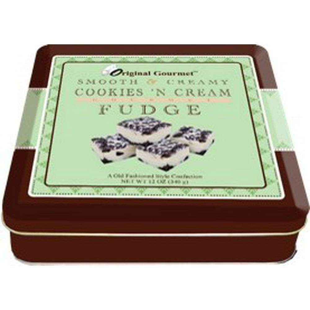 Original Gourmet Fudge Tin, Cookies & Cream, 12 Oz
