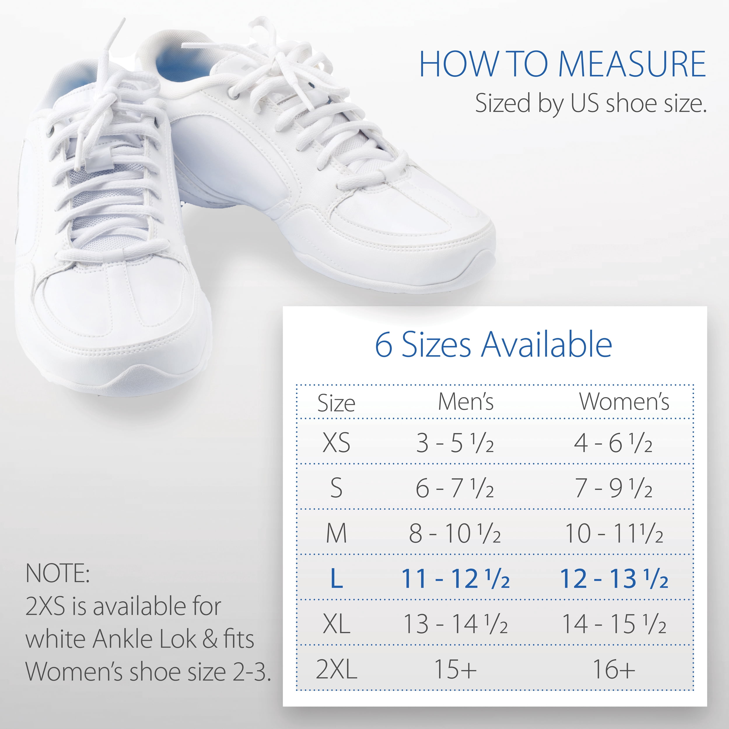 Swede-O Ankle Lok Reinforced Laced Ankle Brace for Sports, Padded Tongue, White, Large