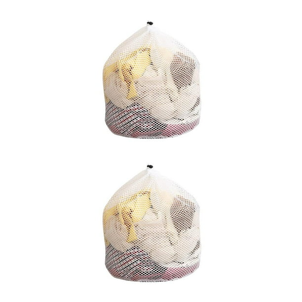 Inteprter Cordón Lavar Ropa Red Malla Sujetador Medias Interior Lavadora Bolsas blanco XL Tipo B 2piezas Inteprter CBP056308
