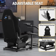Marada Racing Simulator Cockpit with Black Seat Adjustable Fit Logitech G25 G27 G29 G920