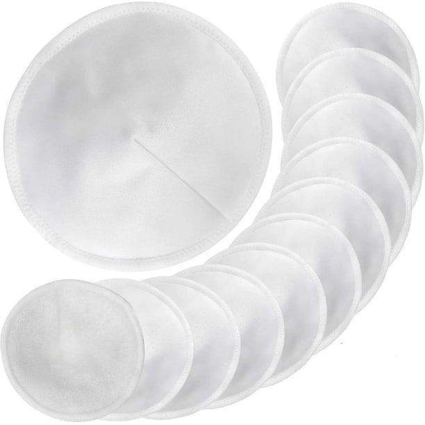 Discos absorbentes reutilizables de algodón de bambú (12 unidades) con bolsa para la colada - Discos absorbentes suaves para lactancia materna (supersuaves, 11 cm)