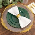 thumbnail image 4 of Efavormart 10 Pack | 10" Hunter Emerald Green With Gold Vintage Rim Hard Plastic Dinner Plates With Embossed Scalloped Edges, Disposable Party Plates, 4 of 11
