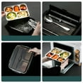 thumbnail image 4 of Naxoaeo Clearance 304 Stainless Steel Bento Box for Adults - Lunch Box Containers with 5 Compartments, Condiment Container & Seal Locks for Work Food Storage - Metal Lunch Box for Adults, Men, Women, 4 of 6
