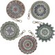 thumbnail image 1 of Paquete de 5 llaveros de mandala KAIYANG con pintura de diamante 5D DIY, 1 of 5
