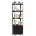 Photo inspiration: Visual Reference: Bigleap 5 Tier Narrow Bookshelf With Fabric Drawer Tall Slim