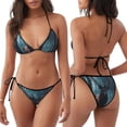 thumbnail image 3 of Lsque Mystical Forest Elk Pattern Women Two Piece Swimsuit Sexy Swimwear Halter String Triangle Bikini Sets, 3 of 6