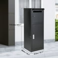 thumbnail image 3 of Package Drop Box – Anti-Theft Secure Mailbox with Code Lock, Galvanized Steel, Weather-Resistant Wall Mount for Porch – Black or White, 3 of 6