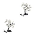 thumbnail image 3 of Decodeary Color Changing Lighted Rose Tree Lamp Unique Gift For Any Occasion Wide white black rod 2Set, 3 of 6