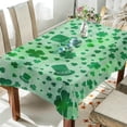 thumbnail image 4 of Coolnut St Patrick's Day Clover Tablecloth, Waterproof Washable Polyester Square Table Cover, Durable Tablecloth for Kitchen Dining Table Party Decor, 60"X 60", 4 of 7