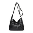 thumbnail image 2 of Crossbody Bags Soft PU Leather Women Shoulder Bag Handbag Purse for Travel Black, 2 of 10