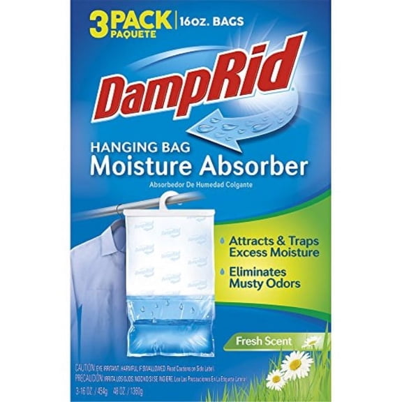 damprid hanging bag, fresh scent 16-ounce, 3-pack