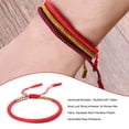 thumbnail image 2 of Qarigey Pulseras de buena suerte Hilo ajustable de nudo de amor Cuerda hecha a mano Brazaletes de cuerda de mano Bendición Mujeres Pareja Ropa, zapatos y accesorios Miscelánea Colorido y rojo, 2 of 6