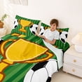 thumbnail image 3 of Erosebridal Cartoon Soccer Trophy Bed Sheets,Football Sport Games King Sheets For Kids 4pcs, 3 of 6