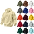 thumbnail image 6 of Delconic Mens Pullover Hoodie Long Sleeve Casual Athletic Sweatshirt with Kangaroo Pocket Drawstring Hood Relaxed Fit Dark Blue XL, 6 of 6
