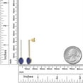 thumbnail image 6 of Gem Stone King 14K Yellow Gold Blue Lapis and Lab Grown Diamond Dangle Earrings for Women | 4.36 Cttw | Gemstone Birthstone | Oval 9X7MM, 6 of 6
