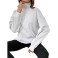 thumbnail image 2 of Women' Sweatshirts Half Zip Quarter Zipper Long Sleeve Hoodies Fall Fashion Outfits Clothes Light Gray S, 2 of 8