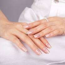 DANNI & TONI Semi Cured Gel Nail Strips Transparent (Fairy Glaze) White Aurora Crystal Clear Gel Nail Wraps 28 Stickers