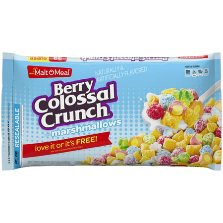 Malt-O-Meal Cereal, Berry Colossal Crunch, Marshmallows, 32 Oz, (Best Cereal For Adults)