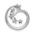 thumbnail image 3 of 14k White Gold Diamond Stars Chain Slide, 3 of 4