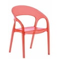 thumbnail image 1 of Nicer Furniture Red Polycarbonate Plastic Dining Chair, 1 of 2